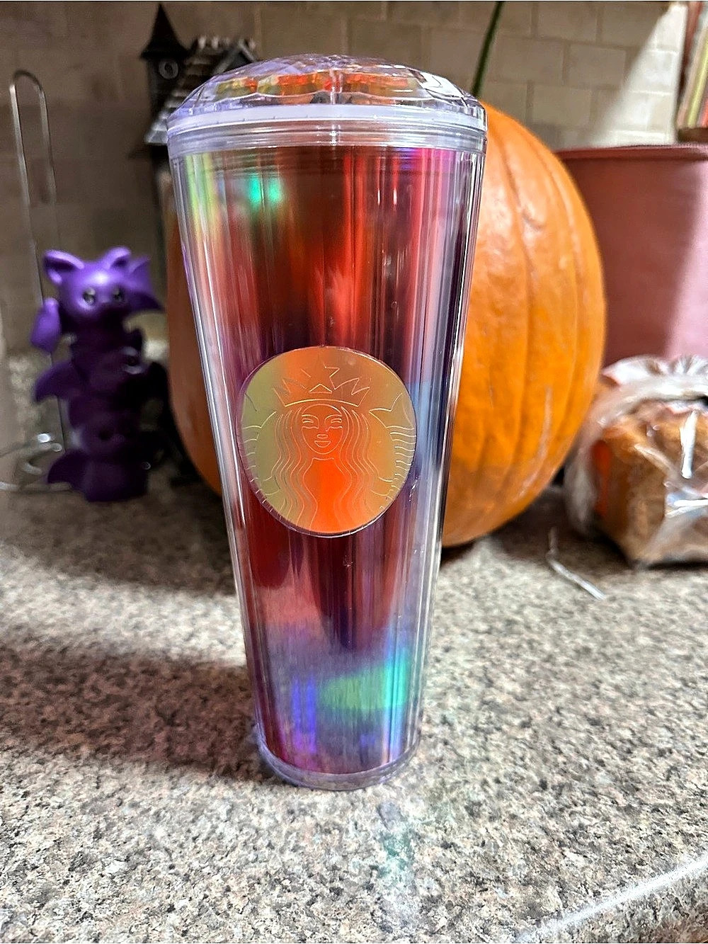 Starbucks Kaleidoscopic Prism Cold Cup Tumbler 24 oz **No Straw**